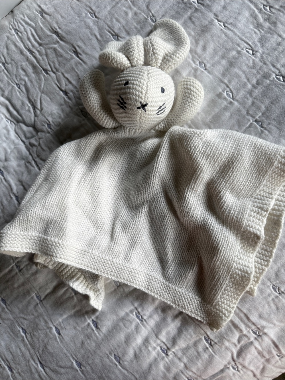 Cream Knit Bunny Lovey